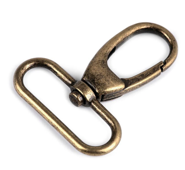 Karabiner Altmessing - 38 mm